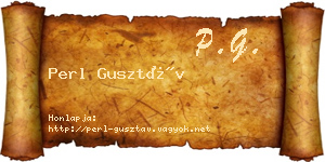 Perl Gusztáv névjegykártya