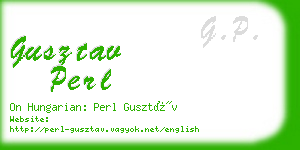 gusztav perl business card